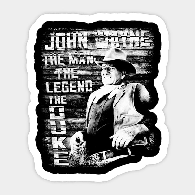 John Vintage Wayne The Legend Sticker by davidhedrick